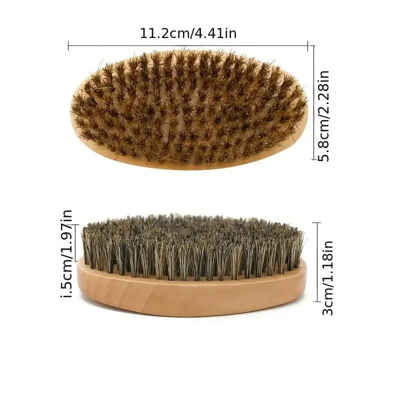 Professional Soft Bore Bristle Brush and Comb Kit with Scissors