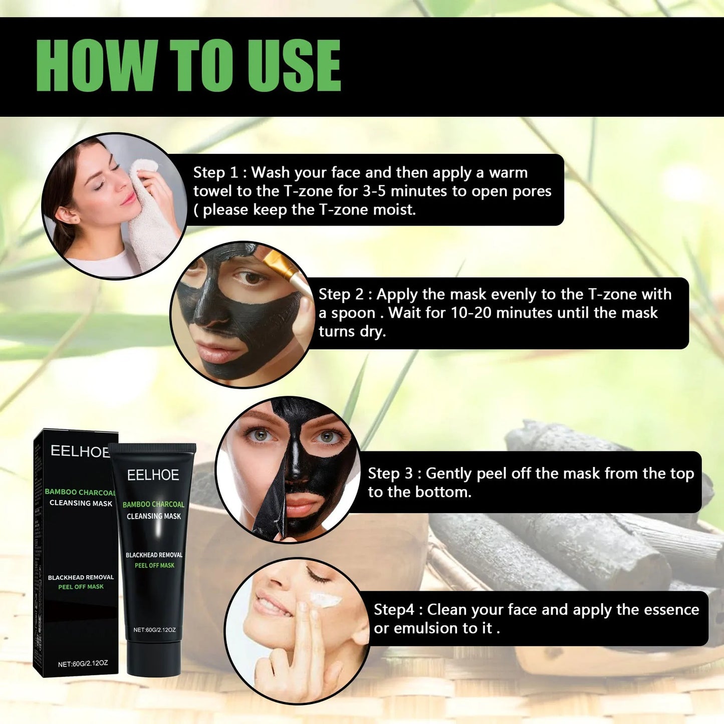 Eelhoe Bamboo Charcoal Cleansing Mask