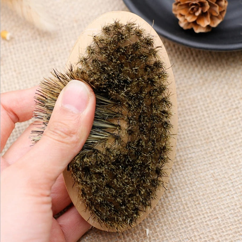 Professional Soft Bore Bristle Brush and Comb Kit with Scissors