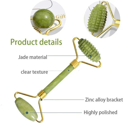 Natural Jade Roller Gua Sha Natural Stone Lifting Body Massage