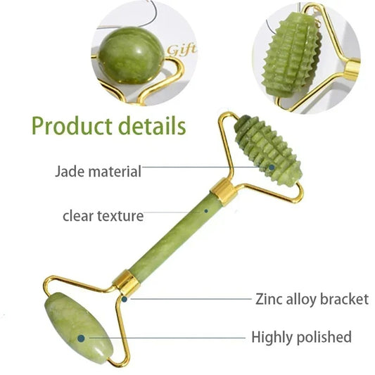 Natural Jade Roller Gua Sha Natural Stone Lifting Body Massage